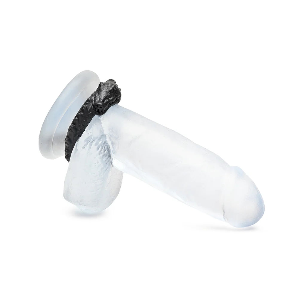 Creature Cocks Black Caiman - Fantasy Silicone Cock Ring