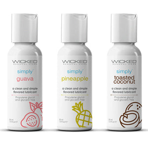 Wicked Simply Tropical Trio Travel Kit - Limited Ed. Flavored Lube 3x1oz