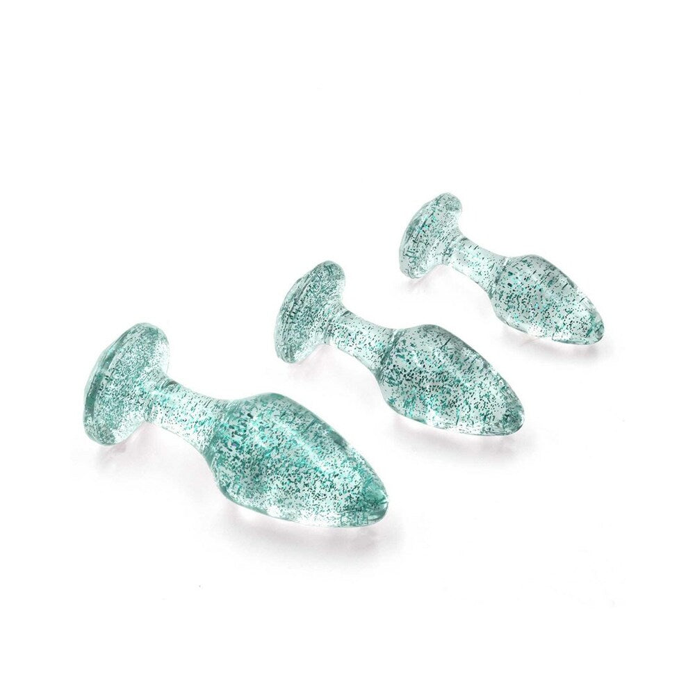 Adam & Eve Glitter Gem - Anal Plug Training Set