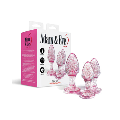 Adam & Eve Glitter Gem - Anal Plug Training Set