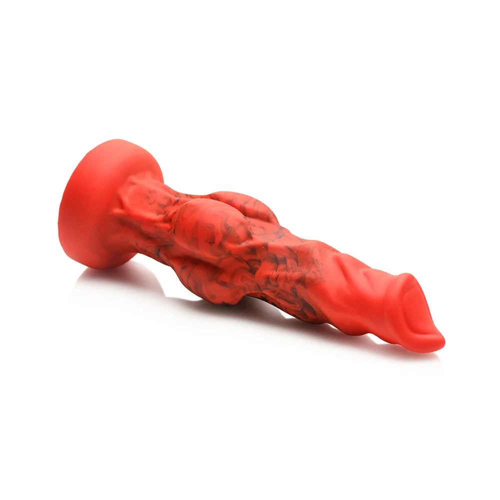 Creature Cocks Fire Hound - Knotted Fantasy Silicone Dildo S