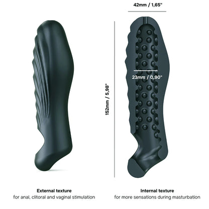 Man Wan Ryzer - Silicone Sleeve & Masturbator Pine Grey