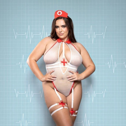 Fantasy Lingerie Play Fever Dream 4-Piece Nurse Roleplay Costume Set