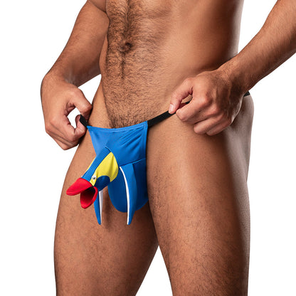 Male Power Novelty Blue Swallow G-String - Blue O/S