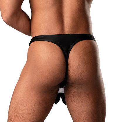 Male Power Novelty Dapper Dick Tuxedo Thong - Black O/S