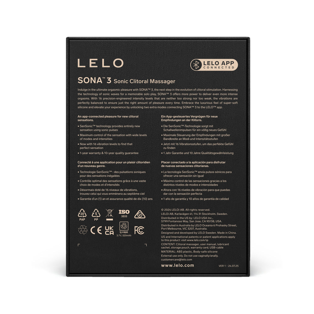 LELO SONA 3 - Estimulador Clitoriano de Ondas Sónicas