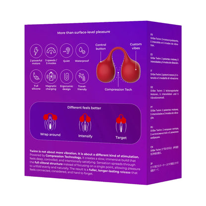 SVibe Snail TWINN — Clit Hugging Vibrator Cherry