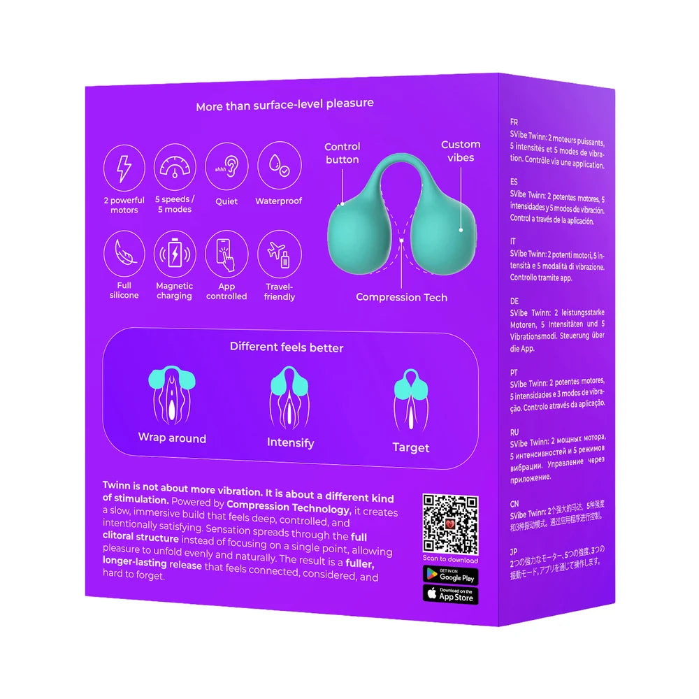 SVibe Snail TWINN — Clit Hugging Vibrator Teal