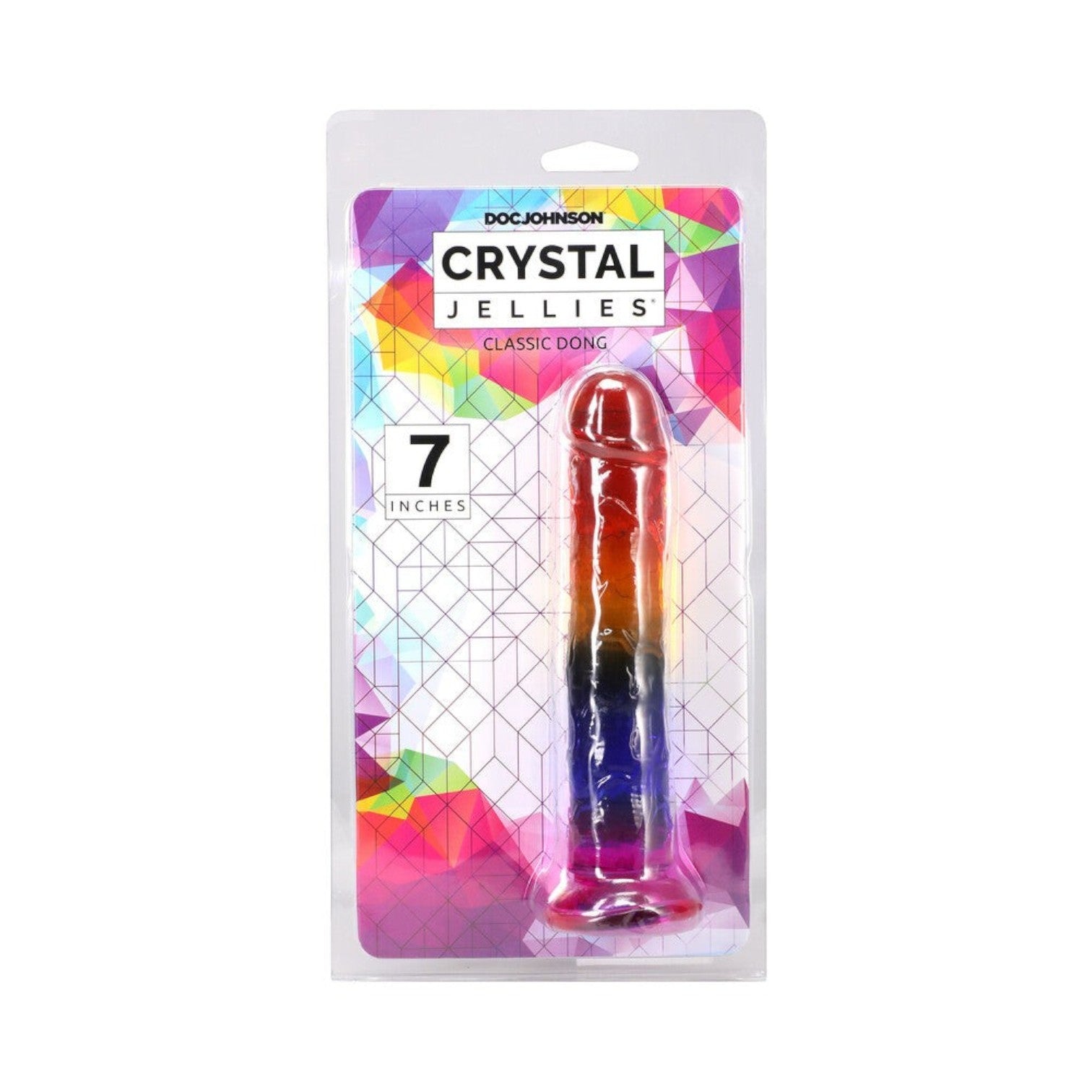 Crystal Jellies 7.0 in. Dong Rainbow