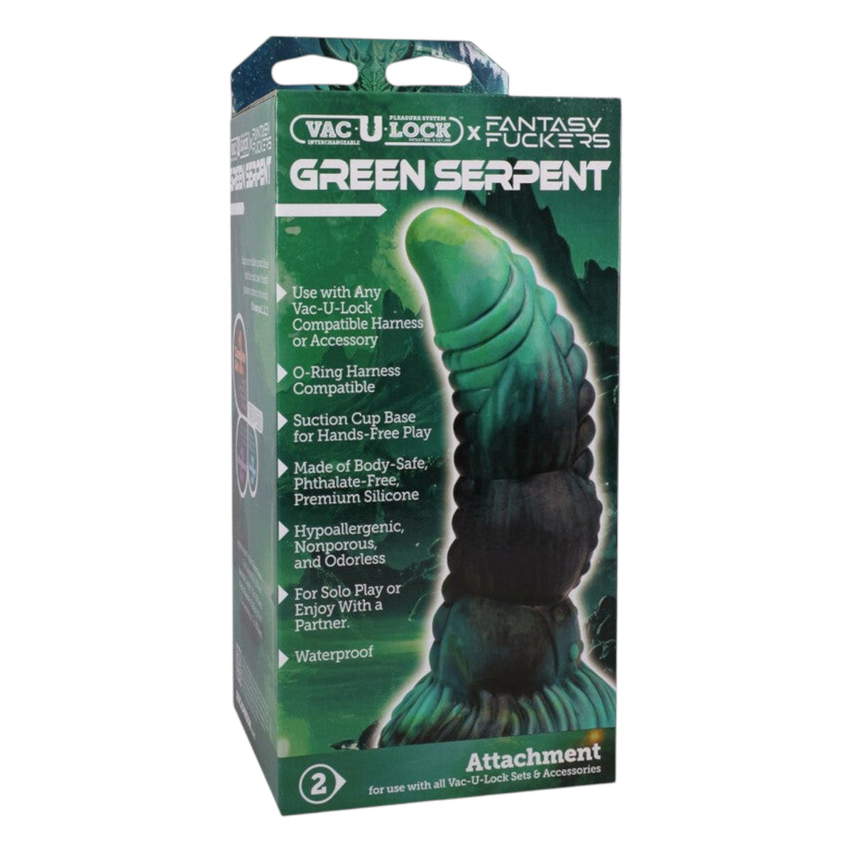 Doc Johnson Fantasy Fuckers - Green Serpent Silicone Dildo