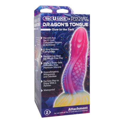 Doc Johnson Fantasy Fuckers - Dragon's Tongue Glow-in-the-Dark Dildo