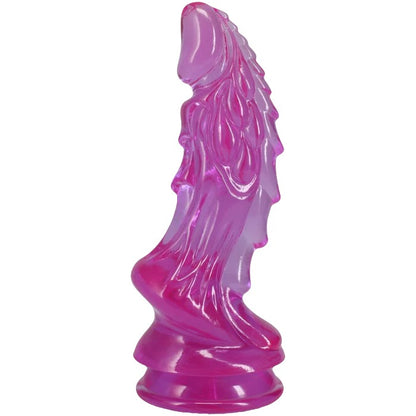Doc Johnson Crystal Jellies Invader 8.5in Fantasy Dildo - Pink, Purple, Teal & Clear