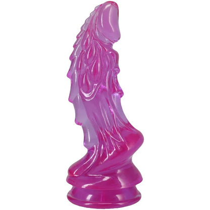 Doc Johnson Crystal Jellies Invader 8.5in Fantasy Dildo - Pink, Purple, Teal & Clear
