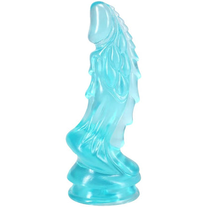 Doc Johnson Crystal Jellies Invader 8.5in Fantasy Dildo - Pink, Purple, Teal & Clear