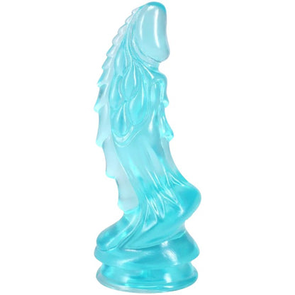 Doc Johnson Crystal Jellies Invader 8.5in Fantasy Dildo - Pink, Purple, Teal & Clear