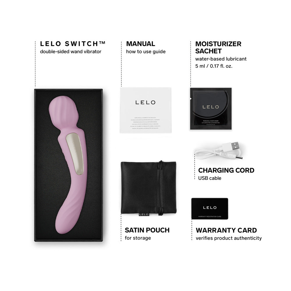 LELO SWITCH - Masajeador de Varita de Doble Extremo Aqua