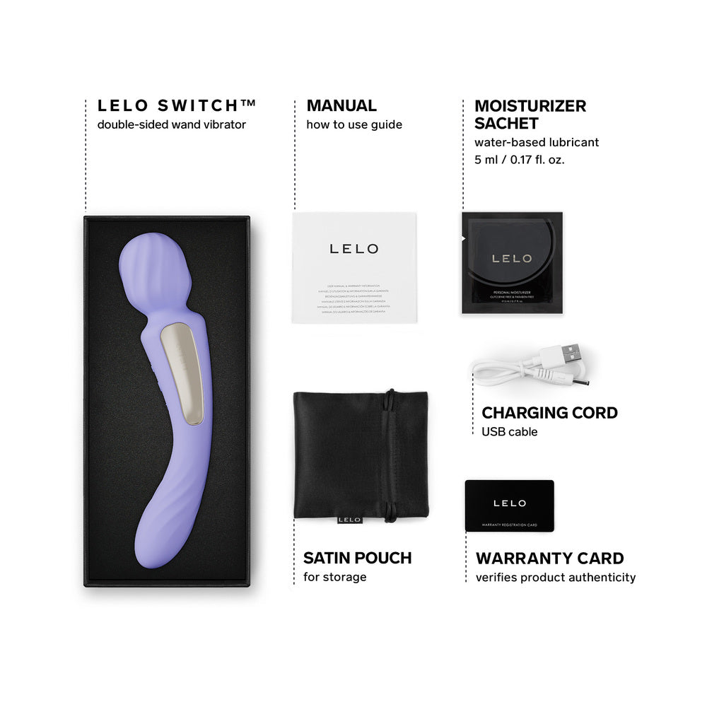 LELO SWITCH - Masajeador de Varita de Doble Extremo Aqua