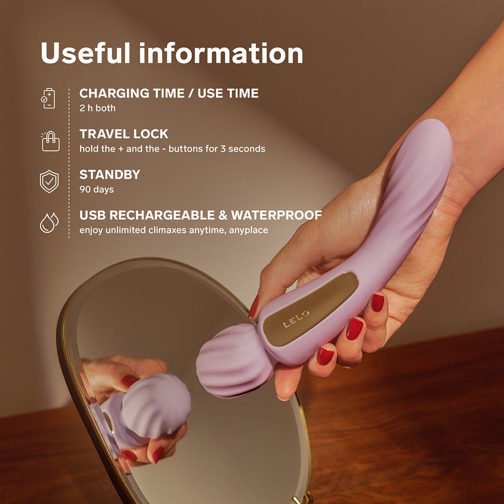 LELO SWITCH - Masajeador de Varita de Doble Extremo Aqua