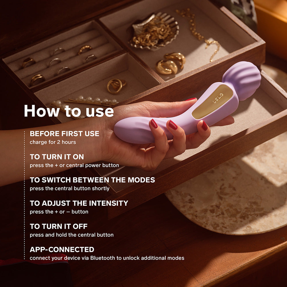 LELO SWITCH - Masajeador de Varita de Doble Extremo Aqua