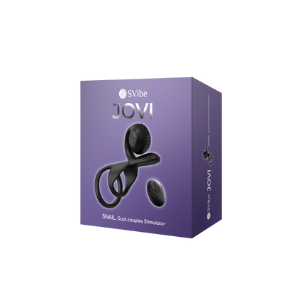 SVibe Snail JOVI couples ring, black