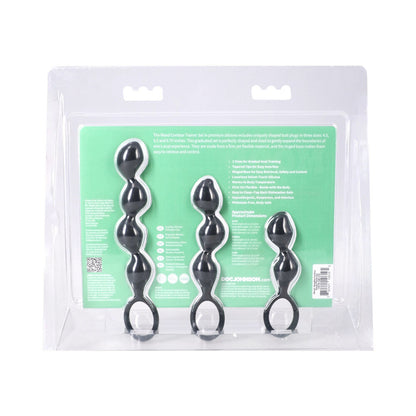 Doc Johnson Mood Naughty Contour Beads Trainer Set - 3-Piece Silicone Anal Kit