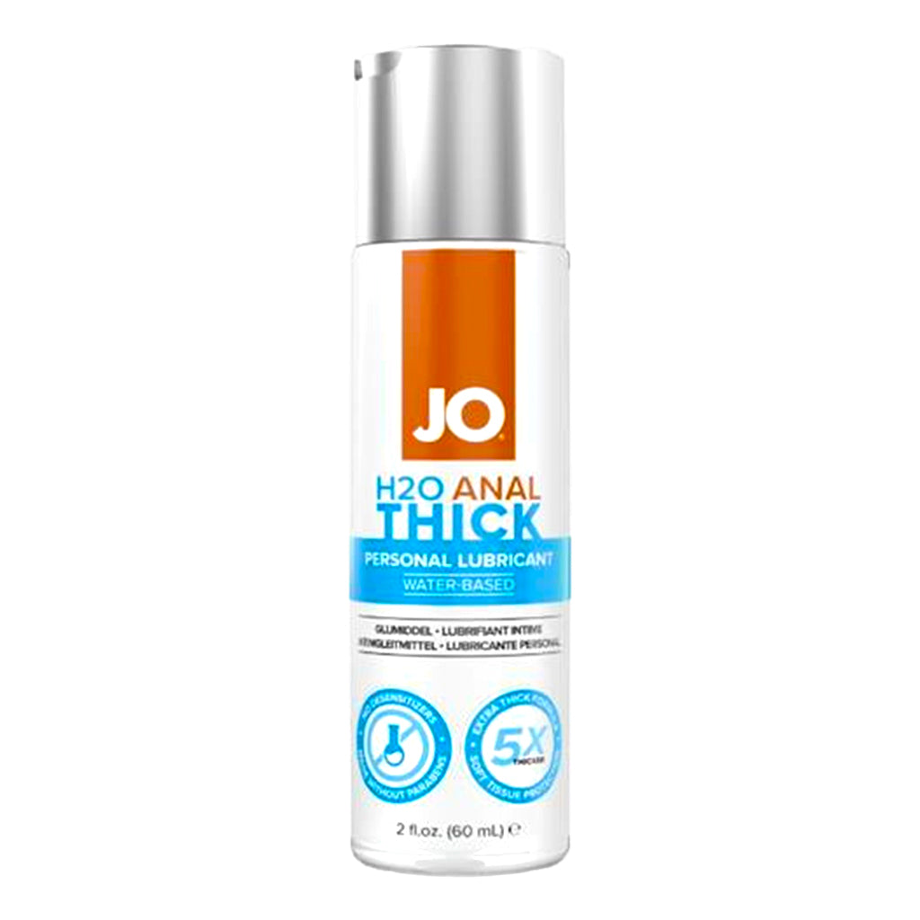 JO H2O Anal Thick personal lubricant bottle on a white background