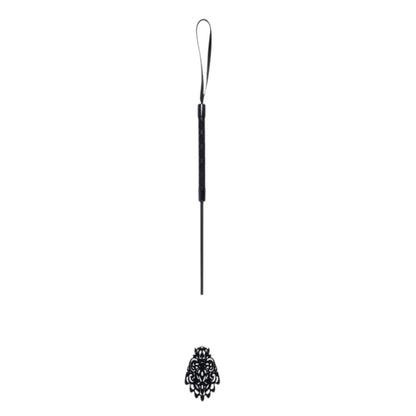 Sex & Mischief Lace Silicone Crop - 19" Black