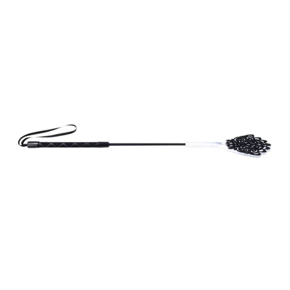 Sex & Mischief Lace Silicone Crop - 19" Black