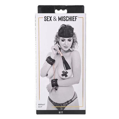 Sex & Mischief Brat Kit Black - 4-Piece Punishment Set