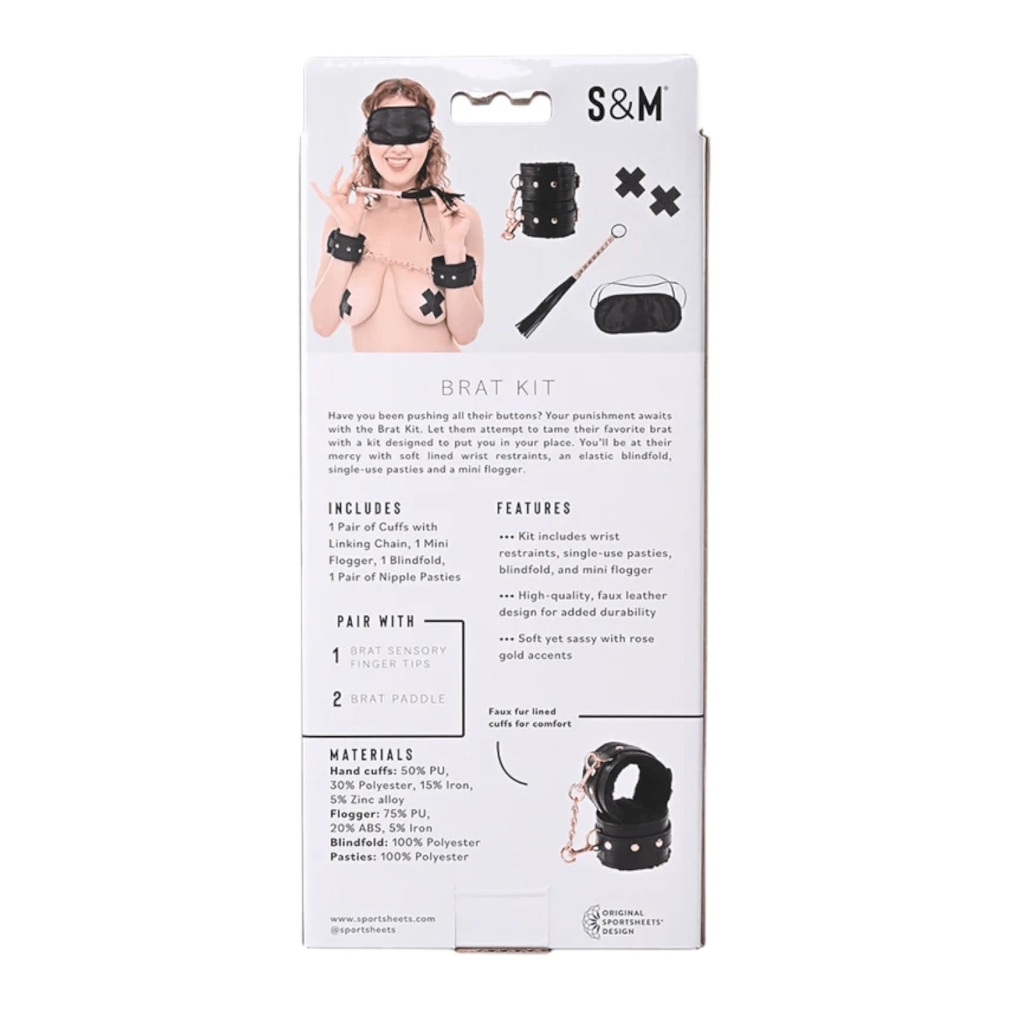 Sex & Mischief Brat Kit Black - 4-Piece Punishment Set