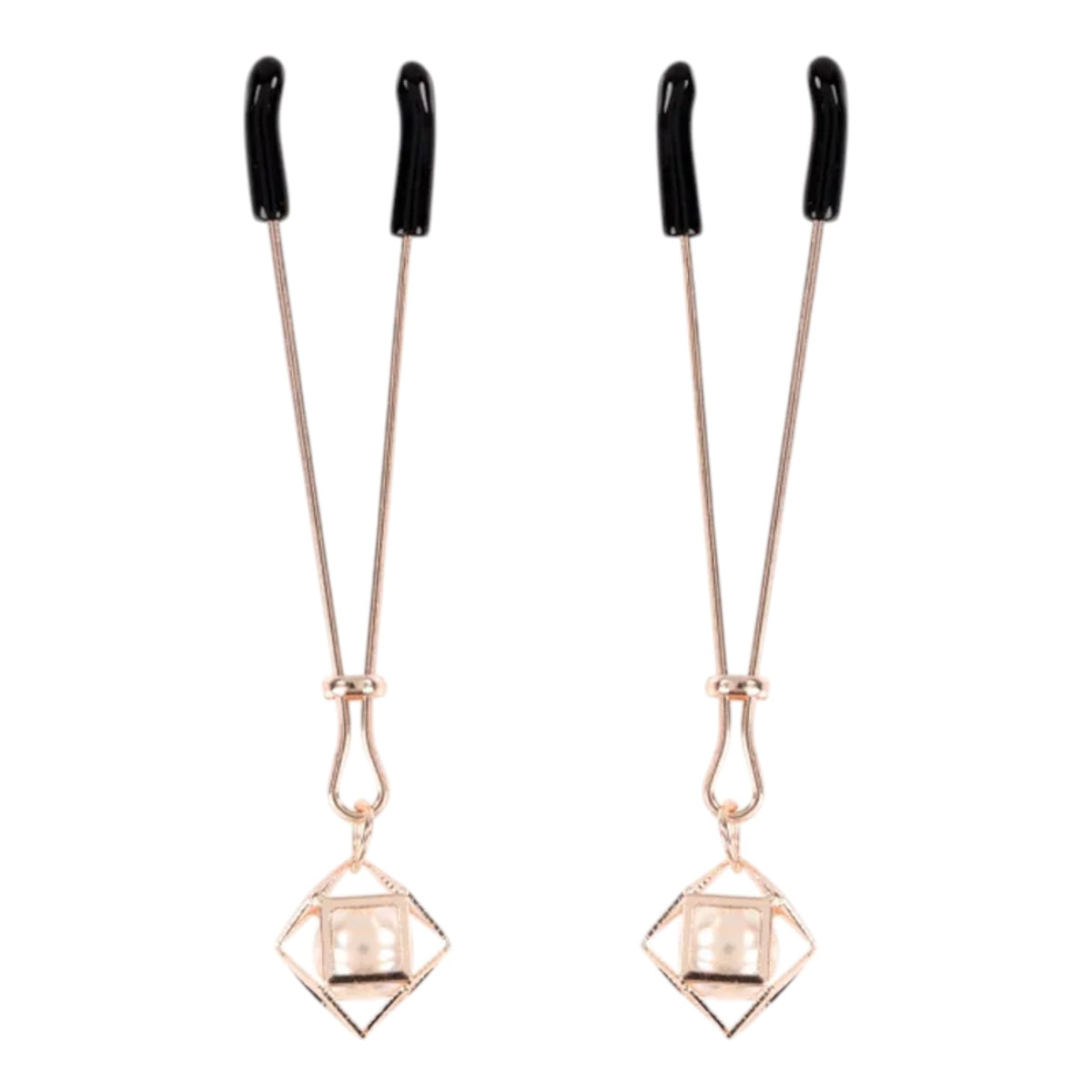 Sex & Mischief Brat Pearl Nipple Clips - Rose Gold