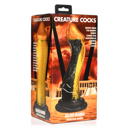 Golden Mamba Snake Silicone Dildo