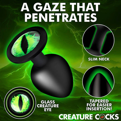 Creature Eye Green Eye Silicone Butt Plug - Small