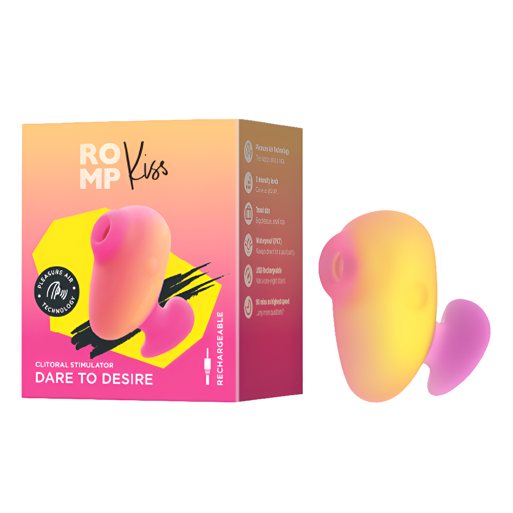 Estimulador de clítoris ROMP Kiss - Tecnología Pleasure Air compacta con 3 niveles de intensidad 