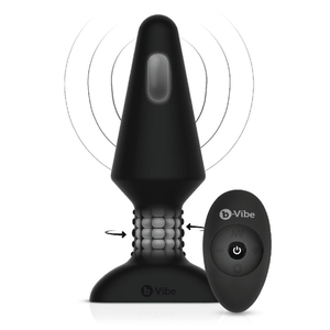 b-Vibe RIMMING PLUG XL - Rotating Beads Vibrating Anal Plug