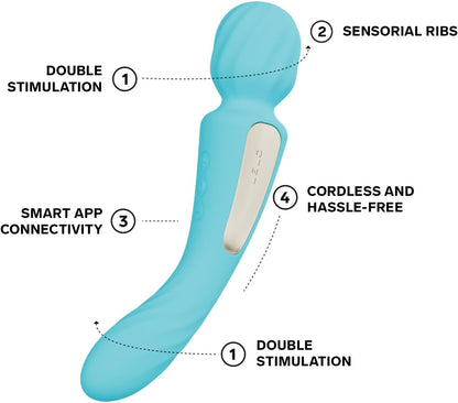 LELO SWITCH Dual-Ended Wand Vibrator - Aqua