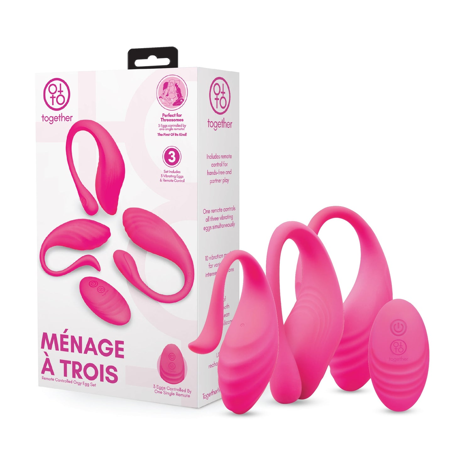Together Ménage à Trois - Remote Control Orgy Egg Set