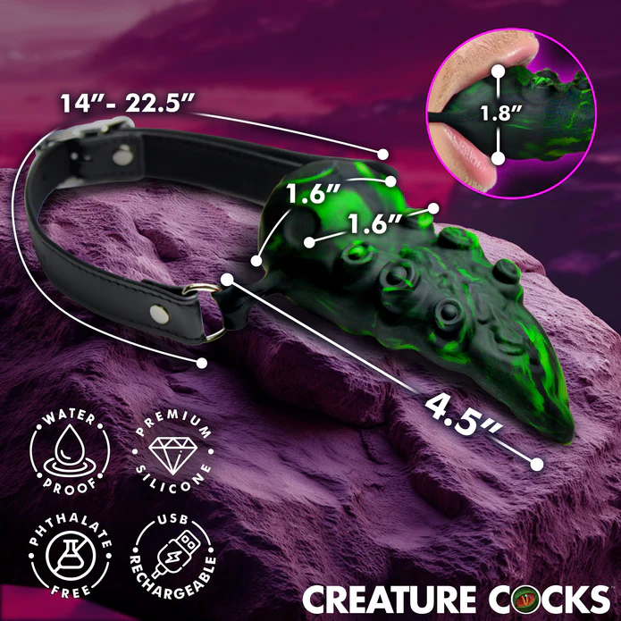 Silicone Tentacle Tongue - Green