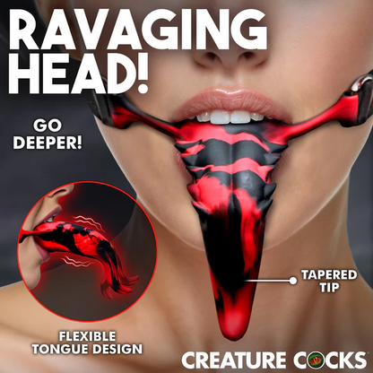 Silicone Barbed Tongue - Red