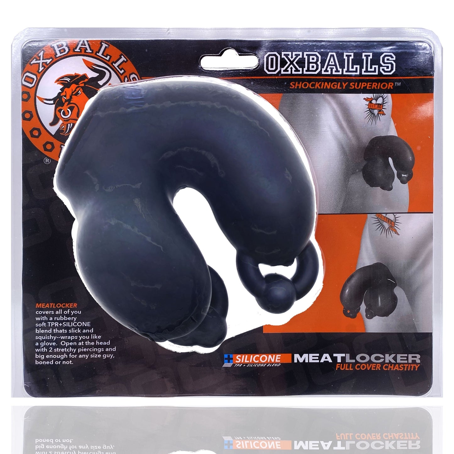 OXBALLS MEATLOCKER Chastity Device - Full-Cover Plus+SILICONE Glove Design