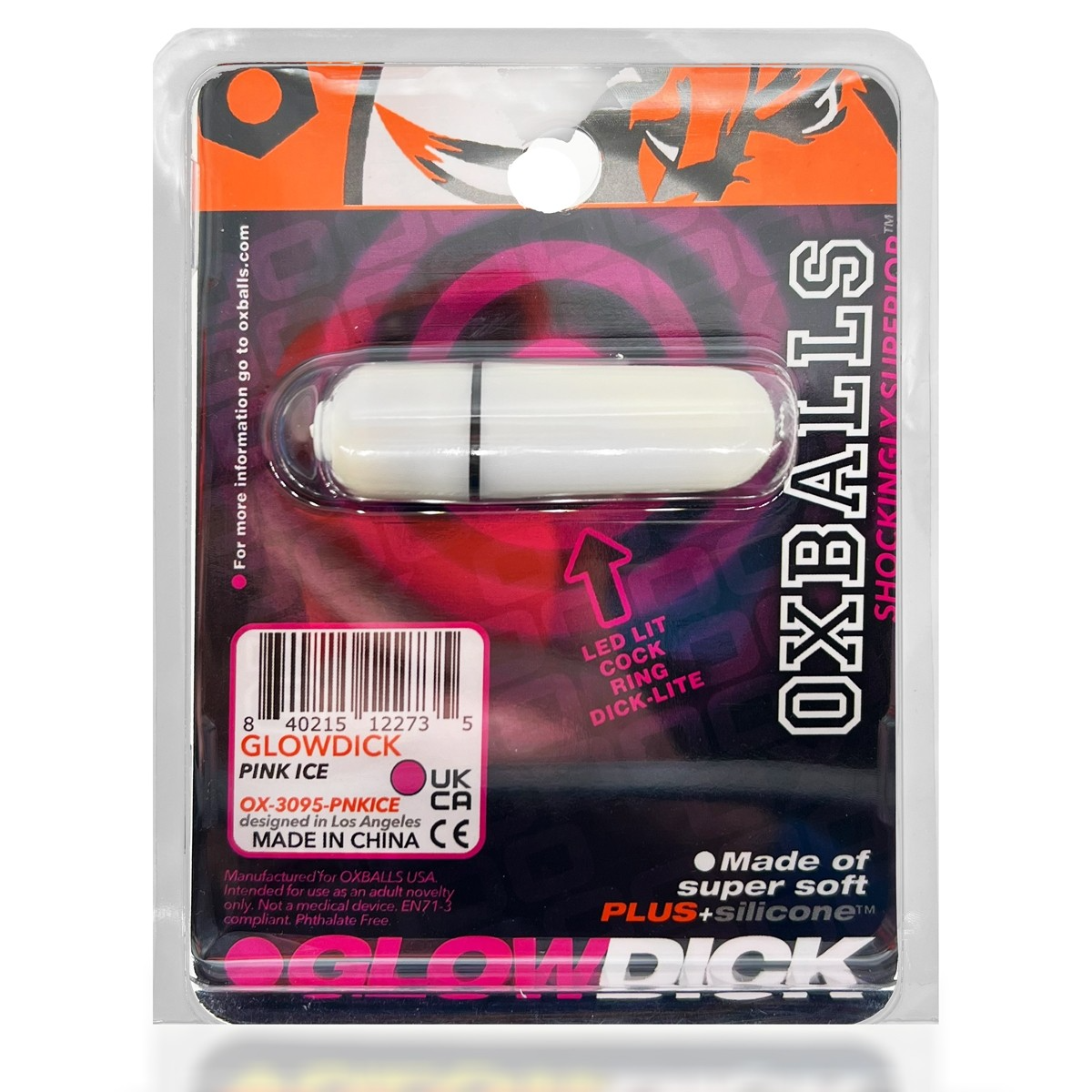 OXBALLS GLOWDICK Cockring with LED - Plus+SILICONE Ergonomic Glow Design