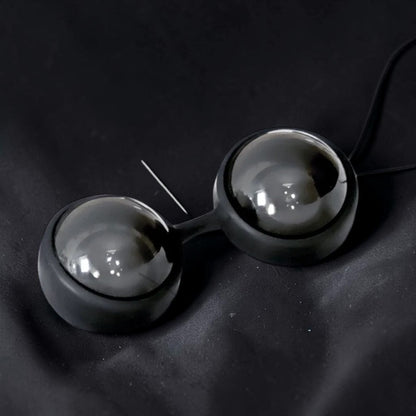 PlayLoveToys LELO Beads Noir, set de bolas de Kegel negras de silicona y plástico ABS para entrenamiento pélvico.