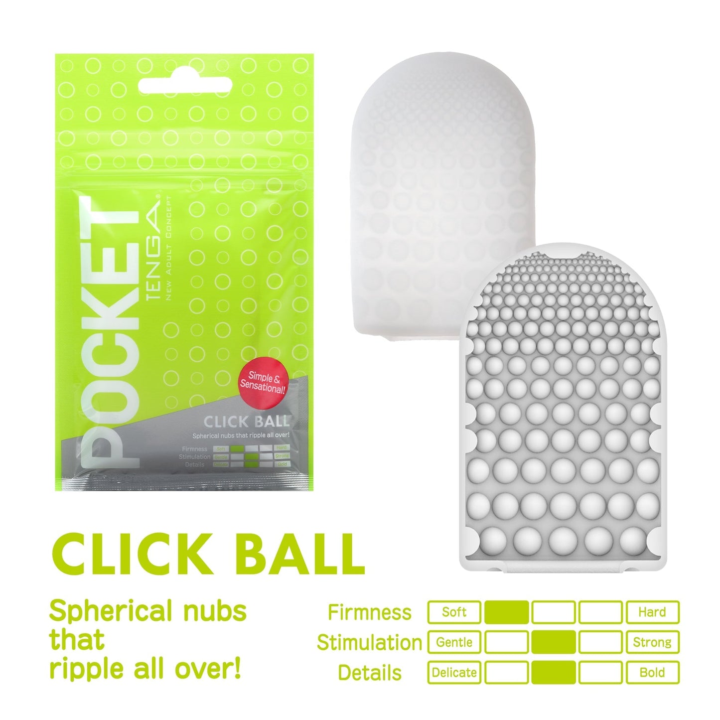 Tenga POCKET - Masturbador Desechable Ultraportátil 6 Texturas Únicas 