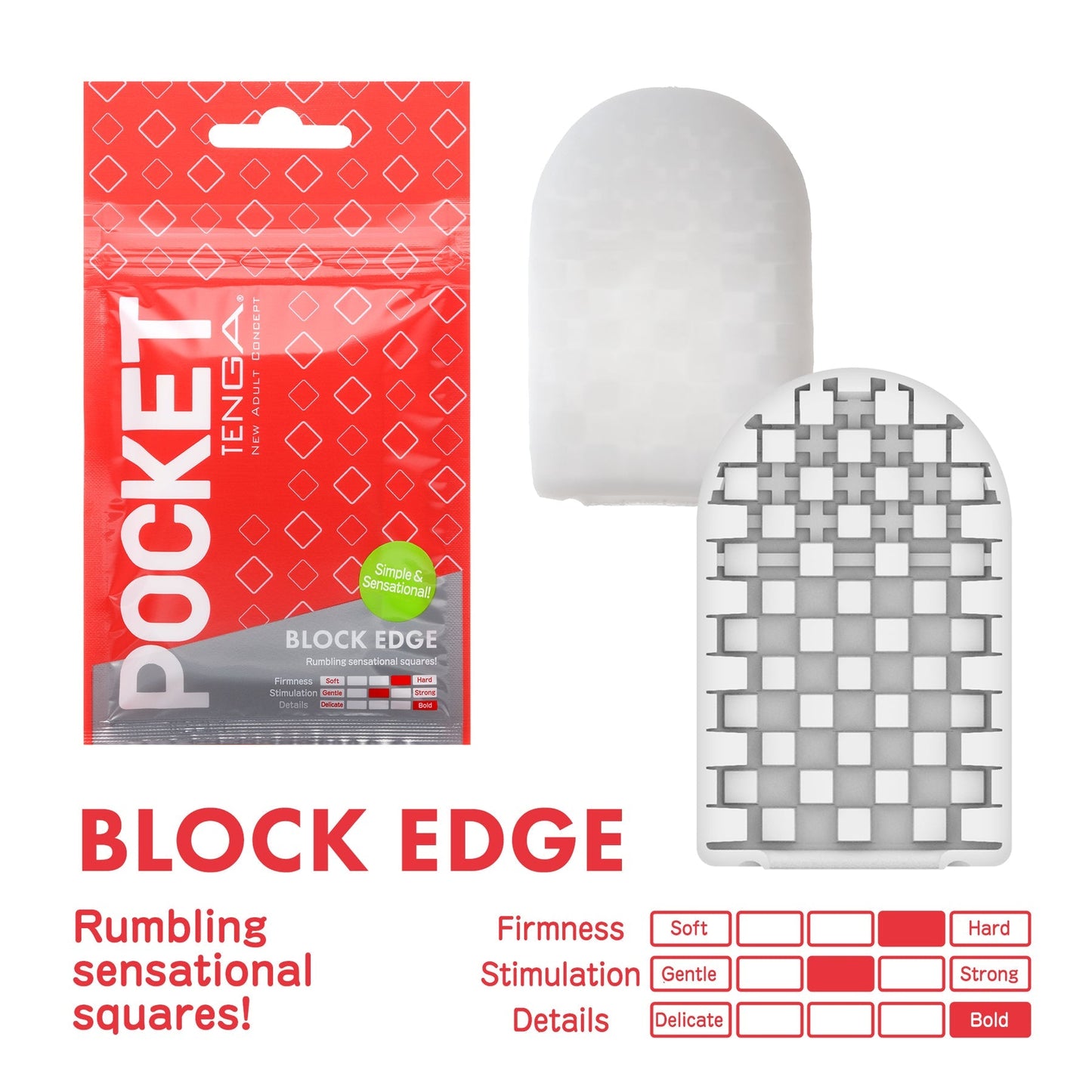 Tenga POCKET - Masturbador Desechable Ultraportátil 6 Texturas Únicas 