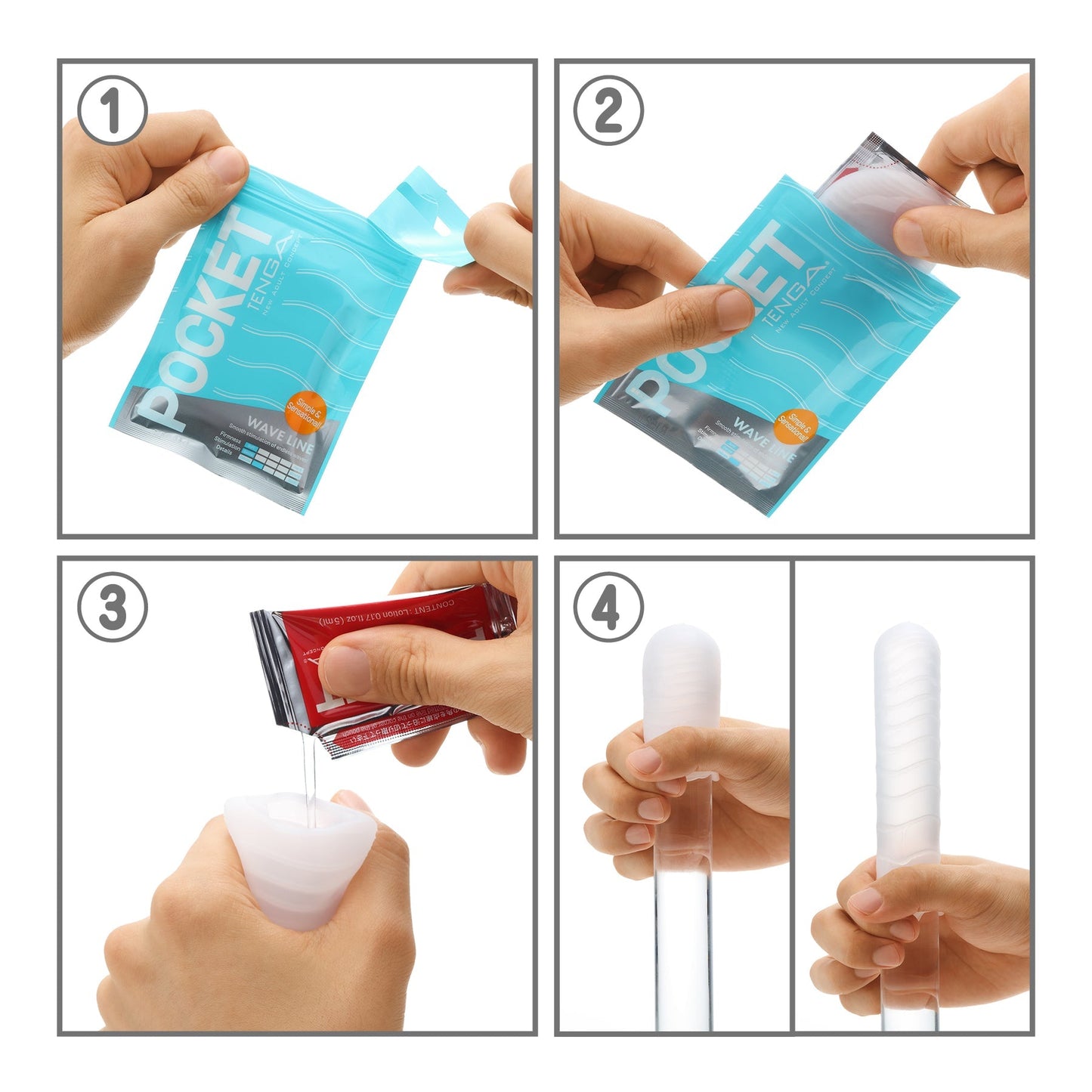 Tenga POCKET - Masturbador Desechable Ultraportátil 6 Texturas Únicas 