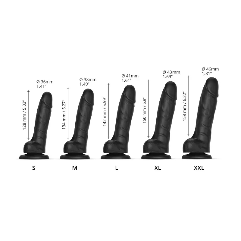 Consolador realista "Sliding Skin" STRAP-ON-ME 