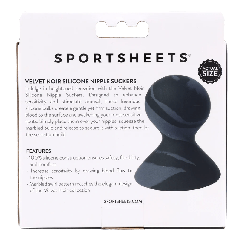 Sportsheets - Velvet Noir Silicone Nipple Suckers - PlayLoveToys