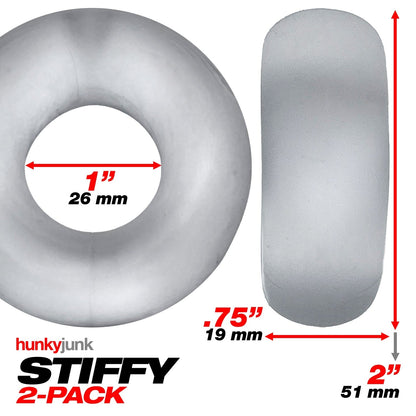 Anillos para el pene Hunkyjunk STIFFY (paquete de 2) 